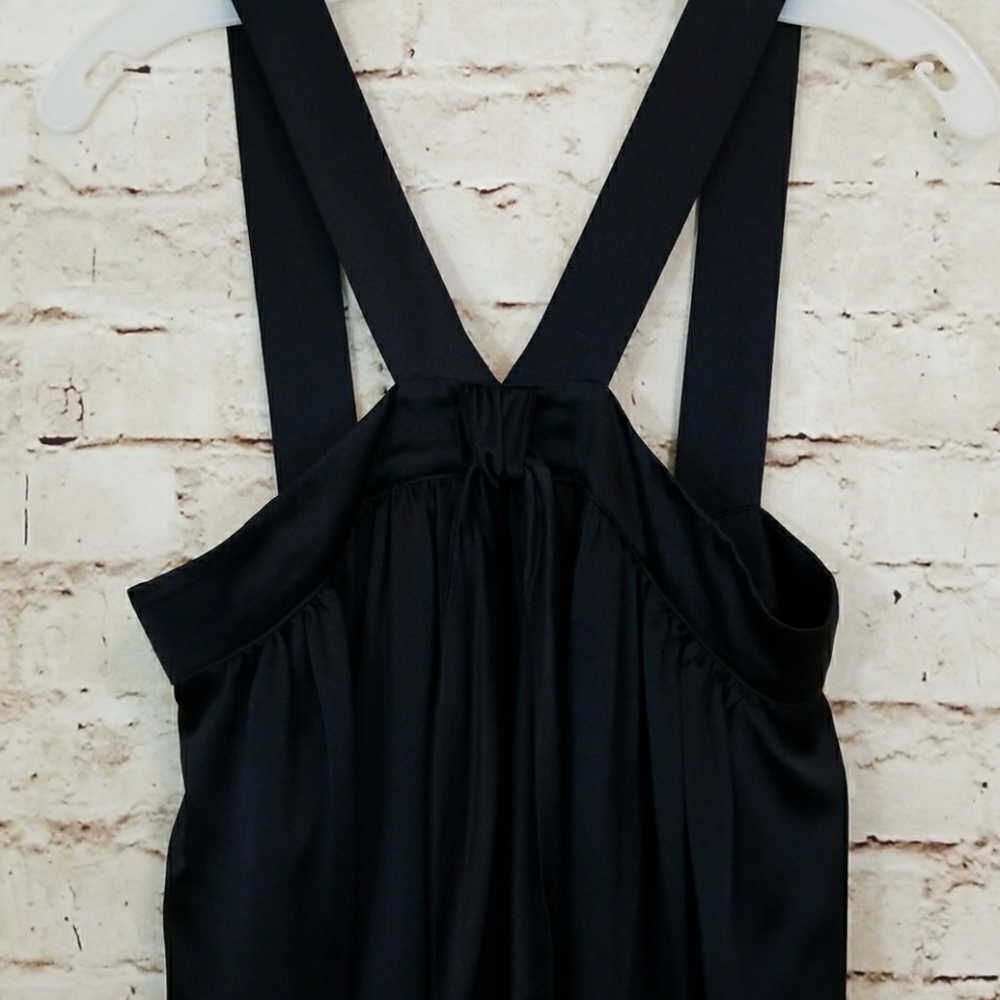 KATY RODRIGUEZ Silk Maxi Dress Black - Picture 2 of 8